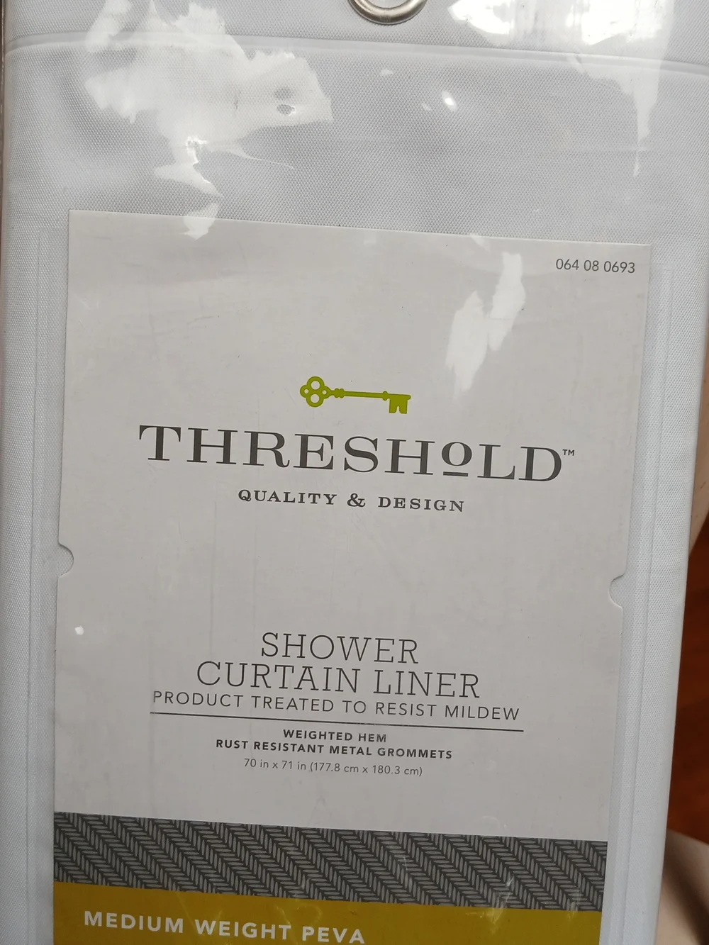 Threshold White Shower Curtain Liner - Medium Weight PEVA